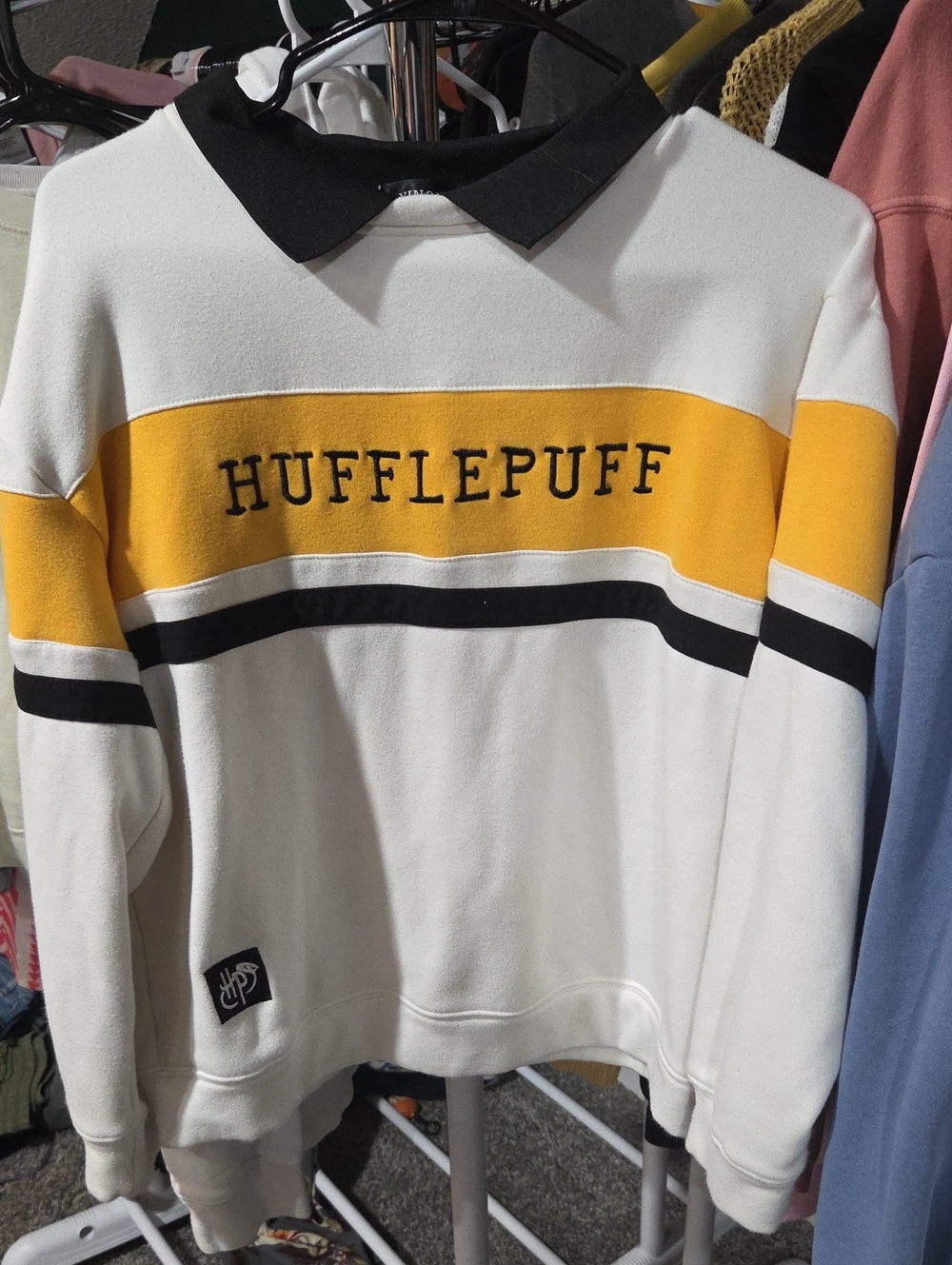 Hufflepuff Crewneck Sweater in Yellow, Black & White